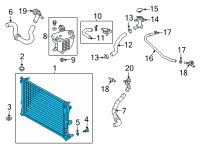 OEM 2020 Toyota Corolla Radiator Assembly Diagram - 16400-24340