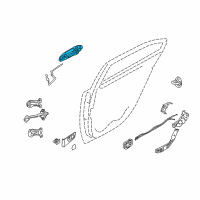 OEM 2010 Kia Optima Rear Door Outside Handle Assembly, Right Diagram - 836602G010