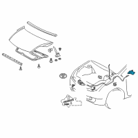 OEM 2007 Toyota Prius Release Handle Diagram - 53601-52010-B6