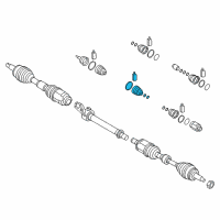 OEM 2019 Hyundai Sonata Boot Kit-Front Axle Wheel Side Diagram - 49581-C2400