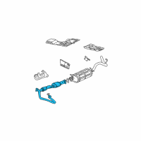 OEM Chevrolet Astro Catalytic Converter Assembly (W/ Exhaust Manifold Pipe) Diagram - 15744810