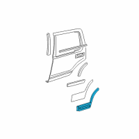 OEM Ford Explorer Body Side Molding Diagram - 3L2Z-7825556-CAA