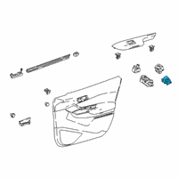 OEM 2021 Toyota C-HR Window Switch Diagram - 84810-10030