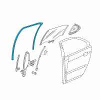 OEM 2005 Acura RL Channel, Right Rear Door Run Diagram - 72735-SJA-G01