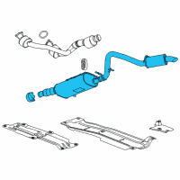 OEM 2019 GMC Yukon Muffler & Pipe Diagram - 84496909