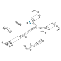 OEM 2015 Lincoln MKS Muffler & Pipe Hanger Diagram - AA5Z-5A205-A