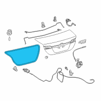OEM Toyota Camry Weatherstrip Diagram - 64461-06110