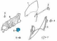 OEM BMW M850i xDrive Gran Coupe DRIVE FOR WINDOW LIFTER, LEF Diagram - 61-35-9-466-689