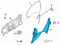 OEM 2021 BMW M8 Gran Coupe WINDOW LIFTER WITHOUT MOTOR Diagram - 51-33-8-497-031