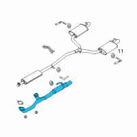 OEM 2016 Ford Explorer Front Pipe Diagram - DB5Z-5G274-B