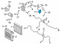 OEM BMW M850i xDrive Auxiliary Water Pump Diagram - 11-51-9-424-349