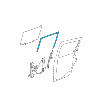 OEM 2013 Ram C/V Channel-Sliding Door Glass Diagram - 4894686AC