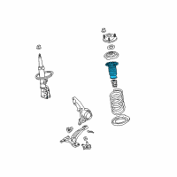 OEM 2009 Toyota Highlander Upper Spring Insulator Diagram - 48157-48030