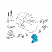 OEM 2015 Honda CR-Z Rubber Assy., Transmission Mounting (MT) Diagram - 50850-SZT-E01