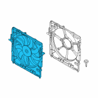 OEM 2018 BMW X6 Engine Cooling Fan Assembly Diagram - 17-42-7-634-471