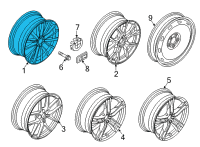 OEM 2022 BMW 228i xDrive Gran Coupe DISK WHEEL, LIGHT ALLOY, IN Diagram - 36-11-6-856-089