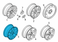 OEM 2020 BMW 228i xDrive Gran Coupe DISK WHEEL, LIGHT ALLOY, IN Diagram - 36-11-8-092-353