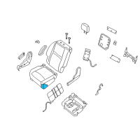 OEM 2014 Nissan Pathfinder Pad Assembly-2ND Seat Cushion, RH Diagram - 88311-9NF0A