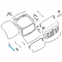 OEM 2011 BMW 535i xDrive Spring Support, Rear Lid, Top Diagram - 51-24-7-201-545
