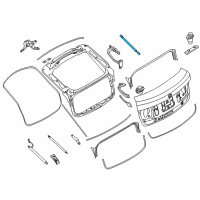 OEM 2015 BMW 535i GT Gas Strut, Rear Lid, Bottom Diagram - 51-24-7-288-721