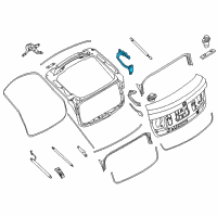 OEM 2016 BMW 550i GT xDrive Left Trunk Lid Hinge Diagram - 41-00-7-233-585