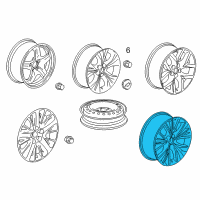 OEM 2018 Chevrolet Impala Wheel, Alloy Diagram - 12451950