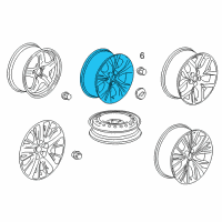 OEM 2018 Chevrolet Impala Wheel, Alloy Diagram - 84507698