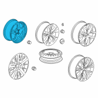 OEM 2014 Chevrolet Impala Wheel, Steel Diagram - 9599030