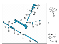 OEM 2022 Hyundai Santa Cruz GEAR ASSY-STEERING Diagram - 56500-K5000