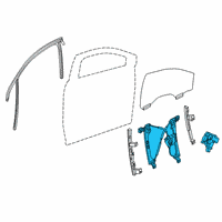 OEM 2021 Cadillac XT6 Window Regulator Diagram - 84597330