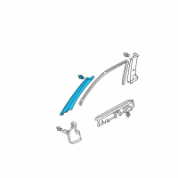 OEM 2002 Honda Civic Garnish Assy., R. FR. Pillar *YR169L* (MILD BEIGE) Diagram - 84101-S5P-A01ZB