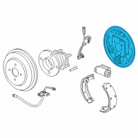 OEM 2015 Chevrolet Cruze Plate Asm-Rear Brake Backing Diagram - 13424620