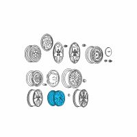 OEM 1998 Chevrolet Cavalier Wheel Rim Kit, Aluminum (16X6) Diagram - 12365476