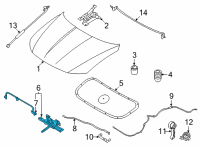 OEM Hyundai Santa Cruz LATCH ASSY-HOOD Diagram - 81130-K5000