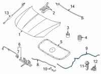 OEM Hyundai Santa Cruz CABLE ASSY-HOOD LATCH RELEASE Diagram - 81190-K5000