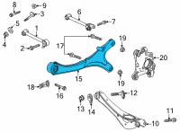 OEM 2021 Chevrolet Suburban Trailing Arm Diagram - 84591015