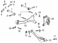 OEM GMC Sierra 1500 NUT, FRT LWR CONT ARM Diagram - 11549204