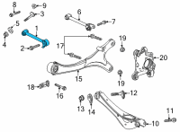 OEM Cadillac Front Upper Control Arm Diagram - 84463771