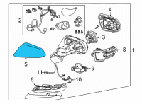 OEM 2018 Lexus NX300h Cover, Outer Mirror Diagram - 87945-0E060-C0