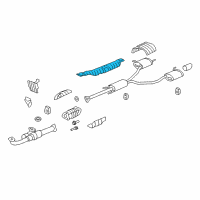 OEM Honda Pilot Plate A, Floor Heat Baffle Diagram - 74601-SZA-A00