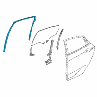 OEM 2021 Honda Civic Channel, Left Rear Diagram - 72775-TGG-A02