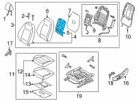 OEM 2022 Hyundai Elantra Heater-Front Seat Back Diagram - 88370-AA000