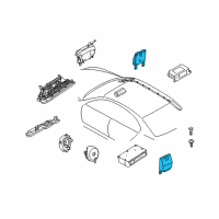 OEM 2004 BMW 645Ci Sensor, B-Pillar Left Diagram - 65-77-6-974-364