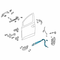 OEM Honda Odyssey Cable Assembly, Right Front Door Latch Diagram - 72134-THR-A01