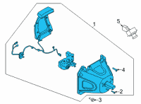 OEM Ford Bronco BRACKET - SPARE WHEEL CARRIER Diagram - M2DZ-7847076-A