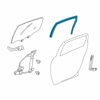 OEM 2004 Chevrolet Impala Channel Asm-Rear Side Door Window Diagram - 10347488