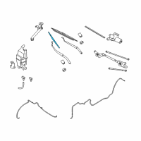 OEM 2018 Nissan Rogue Window Wiper Blade Assembly Diagram - 28890-4BA1B