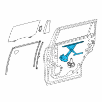 OEM 2017 Toyota Highlander Window Regulator Diagram - 69802-02310