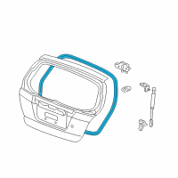 OEM 2007 Honda Fit Weatherstrip, Tailgate Diagram - 74440-SAA-023