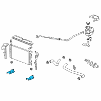 OEM 2011 Chevrolet Malibu Bracket, Radiator Support Diagram - 25785463